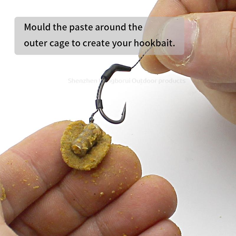 10 buc. Coș pentru pastă de pescuit la crap pentru montură cu fir de păr, coș pentru momeală, momeală, coș pentru momeală pentru pescuit la crap, montură cu fir de păr, accesorii de pescuit