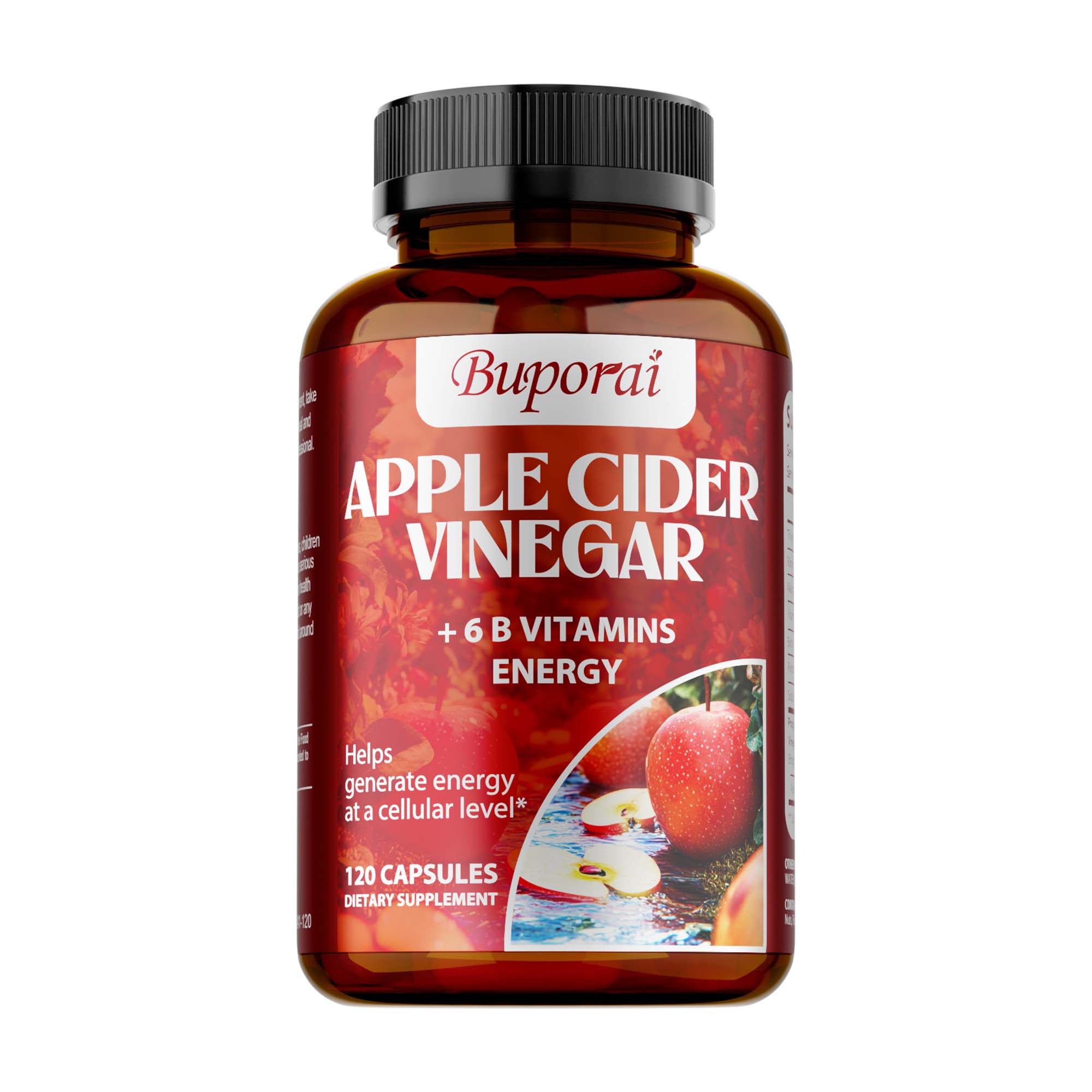 

Apple cider vinegar capsules, containing vitamin B12 extract, weight management, vegetarian, gluten-free 120