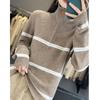 Women Sweater 100% Wool MODERN NEW SAGA Turtleneck Knit Pullover Turn-down Collar Thick Winter Jumpers Female Knit Tops