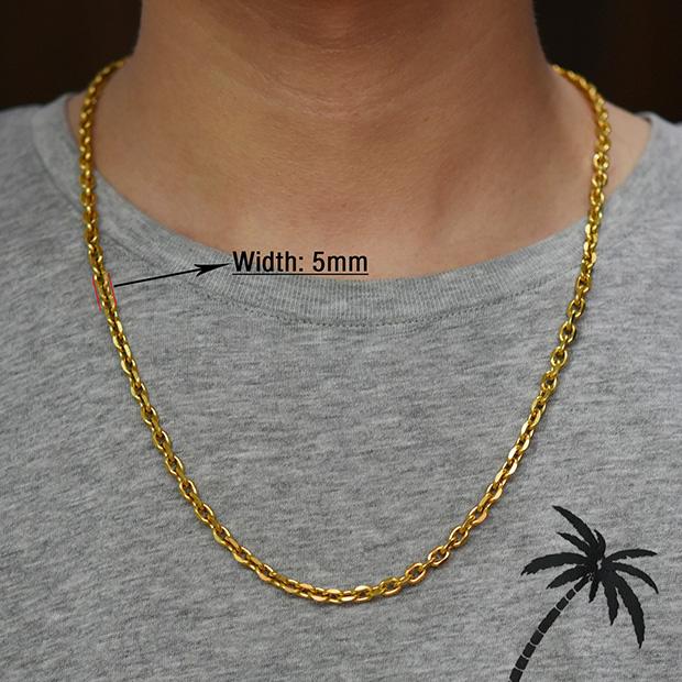 Fashion Women Men Stainless Steel Rolo Link O Chain Necklace for DIY Charm Pendant Metal Choker Jewelry Accessories Christmas