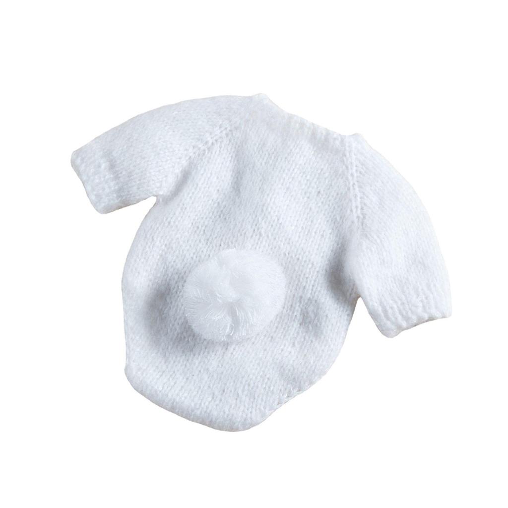 Julebabyfotograferingssett: Liten hvit kanin-kostyme med rekvisitter