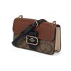 Coach Morgan Rindsleder mit Kunstleder Umhängetasche, Crossbody-Tasche Klein Damen Khaki Rotbraun Schwarz