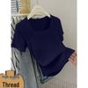 2026 Women’s Short Sleeve Square Neck Fashionable Durable T-shirt