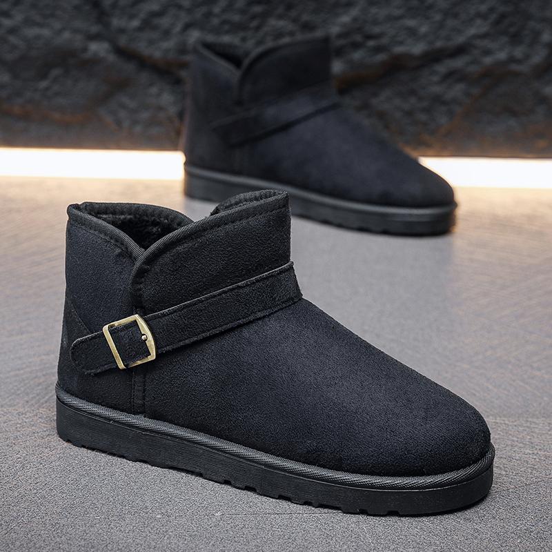 Νέες Ανδρικές Μπότες Χιονιού Χειμερινά Άνετα Βαμβακερά Παπούτσια Ελαφριά Ζεστά Βαμβακερά Παπούτσια Παπούτσια με Χοντρή Σόλα και Φλατ Σόλα για Άνδρες Μπότες για Άνδρες