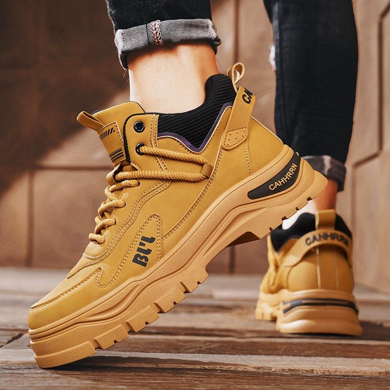 

Men s shoes autumn and winter 2024 new trend sports Martin boots men s high-top knight locomotive tooling leather boots men s 44