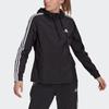 (WMNS) adidas 3-Stripes Hooded Windbreaker Jacket Asia Sizing 'Black White' Women's GR9602