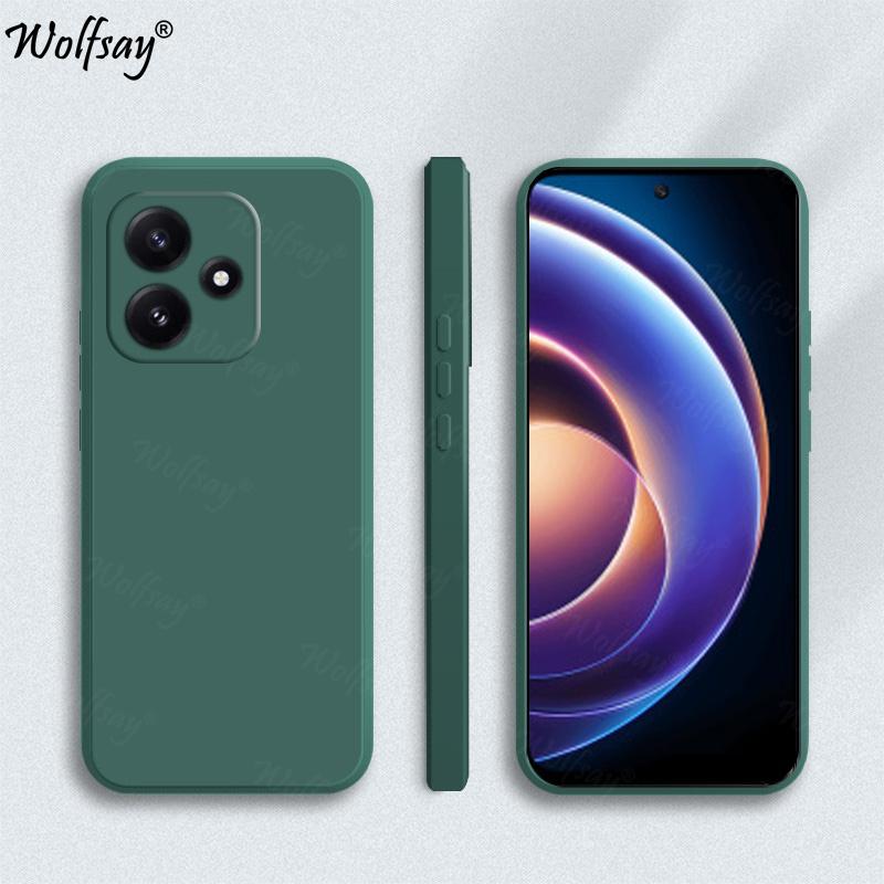 Candy Case For Xiaomi Redmi 12 5G Case Soft Original Liquid Silicone Back Case For Redmi 12 5G Cover For Redmi 12 5G 6.79 inch