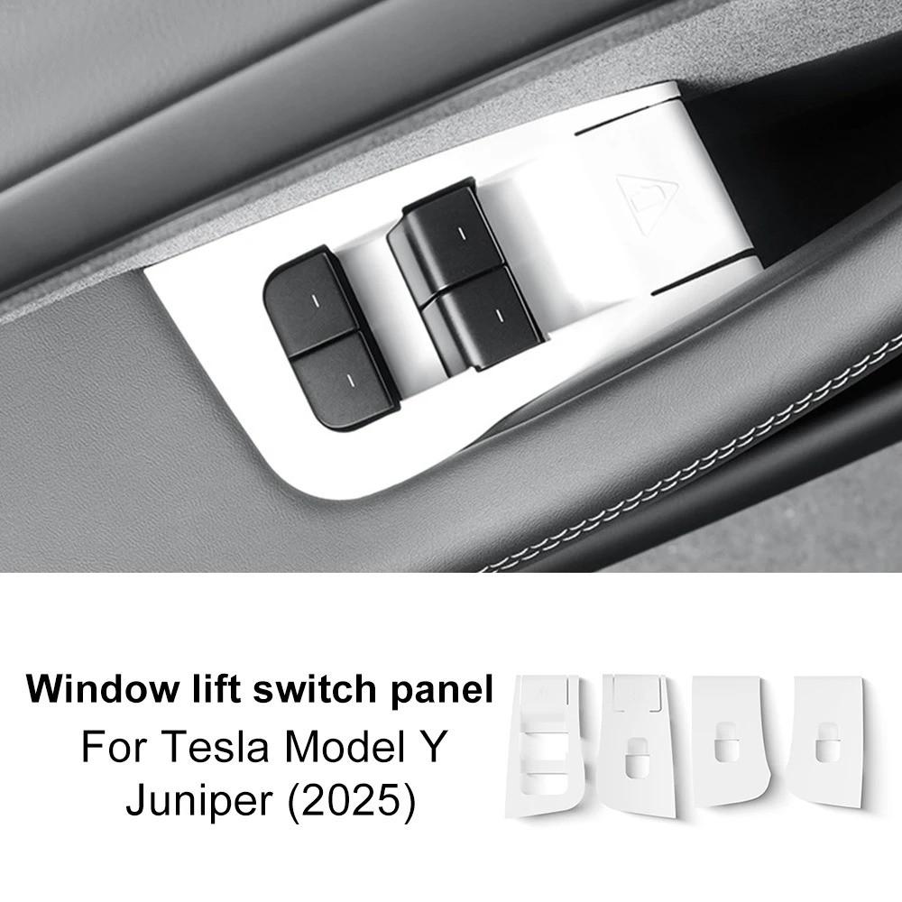 Silicone Window Switch & Door Handle Cover Set for Tesla Model Y Juniper 2025 2026 2027 2028, Anti-Dust Protector Sticker