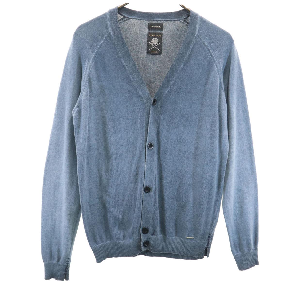 

DIESEL Long sleeve V neck knit cardigan S charcoal Men s Used