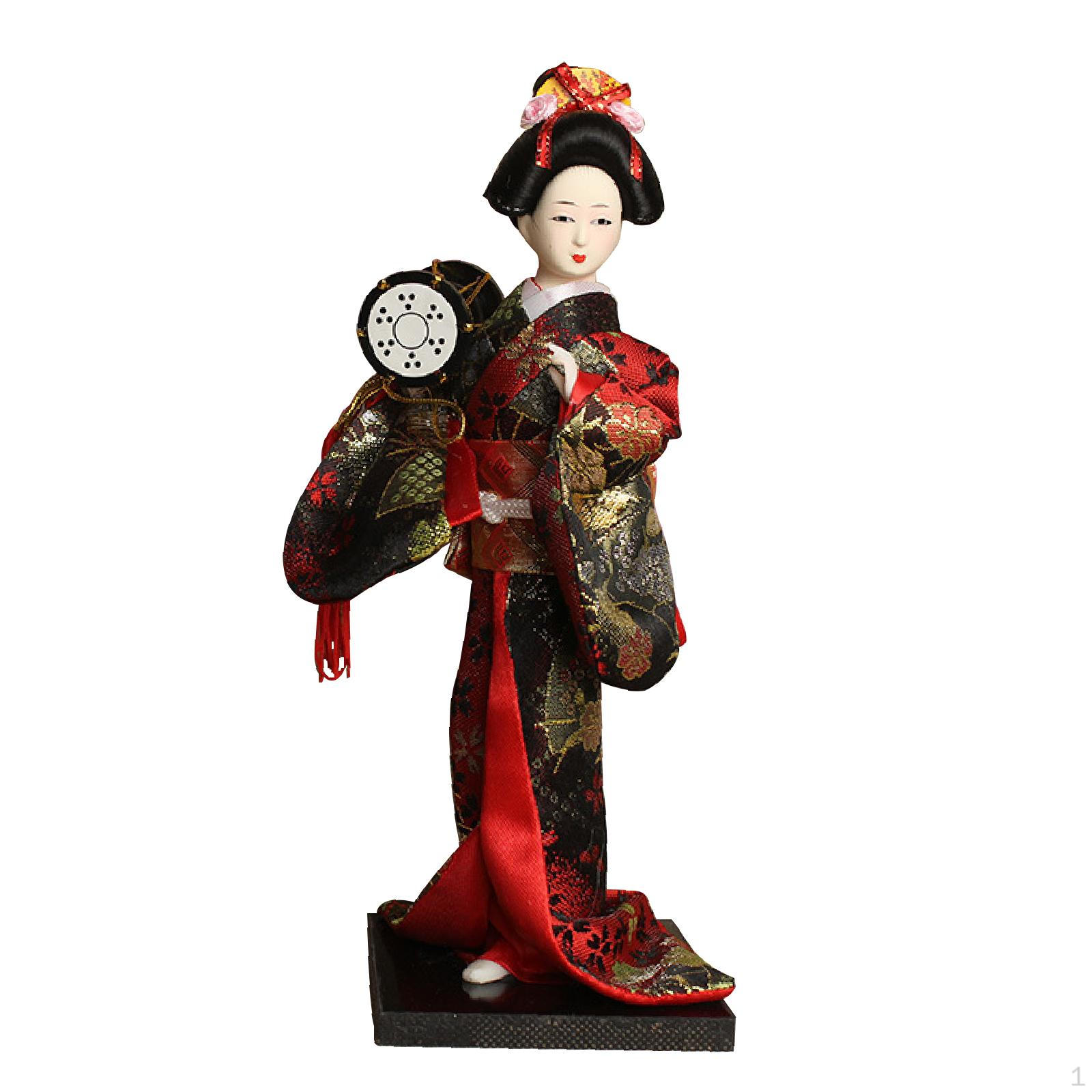 

Японская кукла гейша - коллекционная ручная работа Black and Red