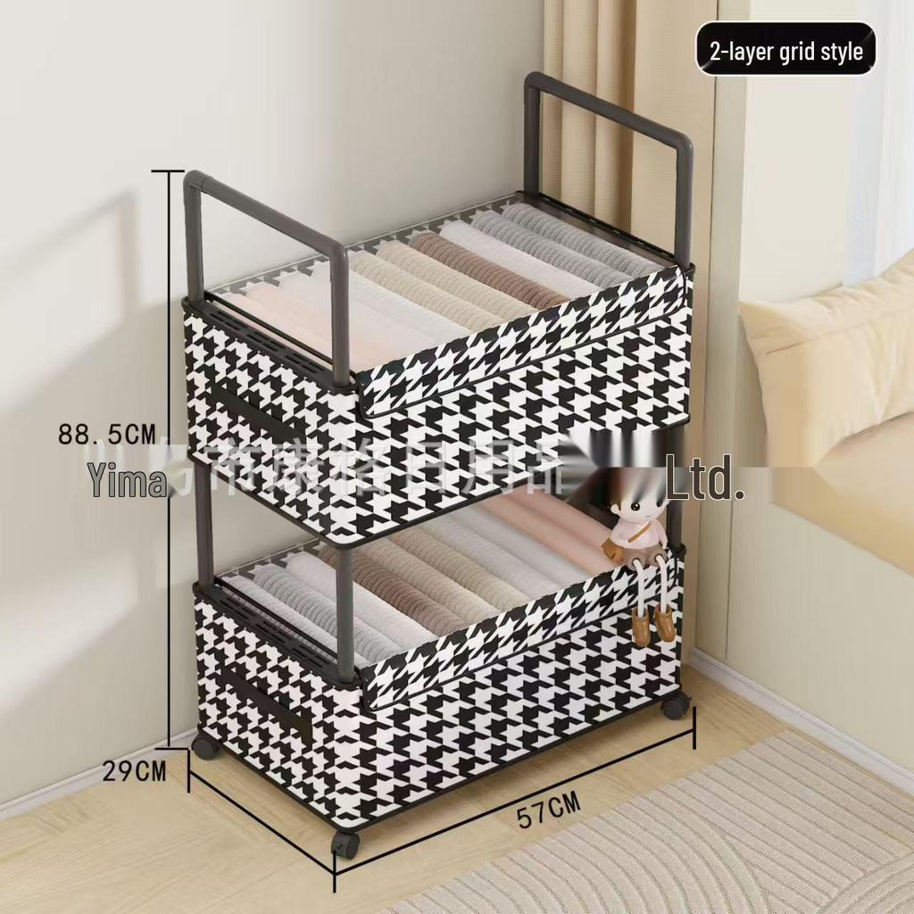 Cross-Border Multifunctional Multi-Layer Organizer Shelf and Movable Lingerie Storage Cabinet