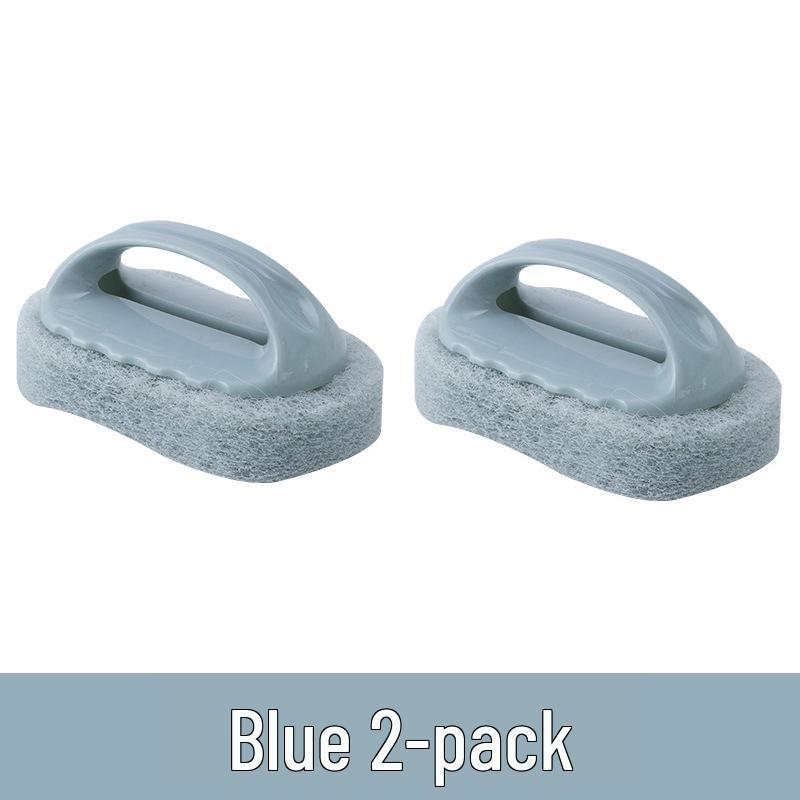 Multifunctional Cleaning Brush with Handle for Kitchen & Bathroom - Powerful Brush & Decontamination Sponge for Tiles & Dishes