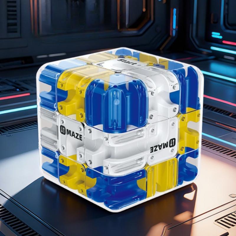 3D Ball Bearing Magic Cube Maze Learning Education Parent Child Battle Game Stress Relief Office Desk Toys for Children Gift