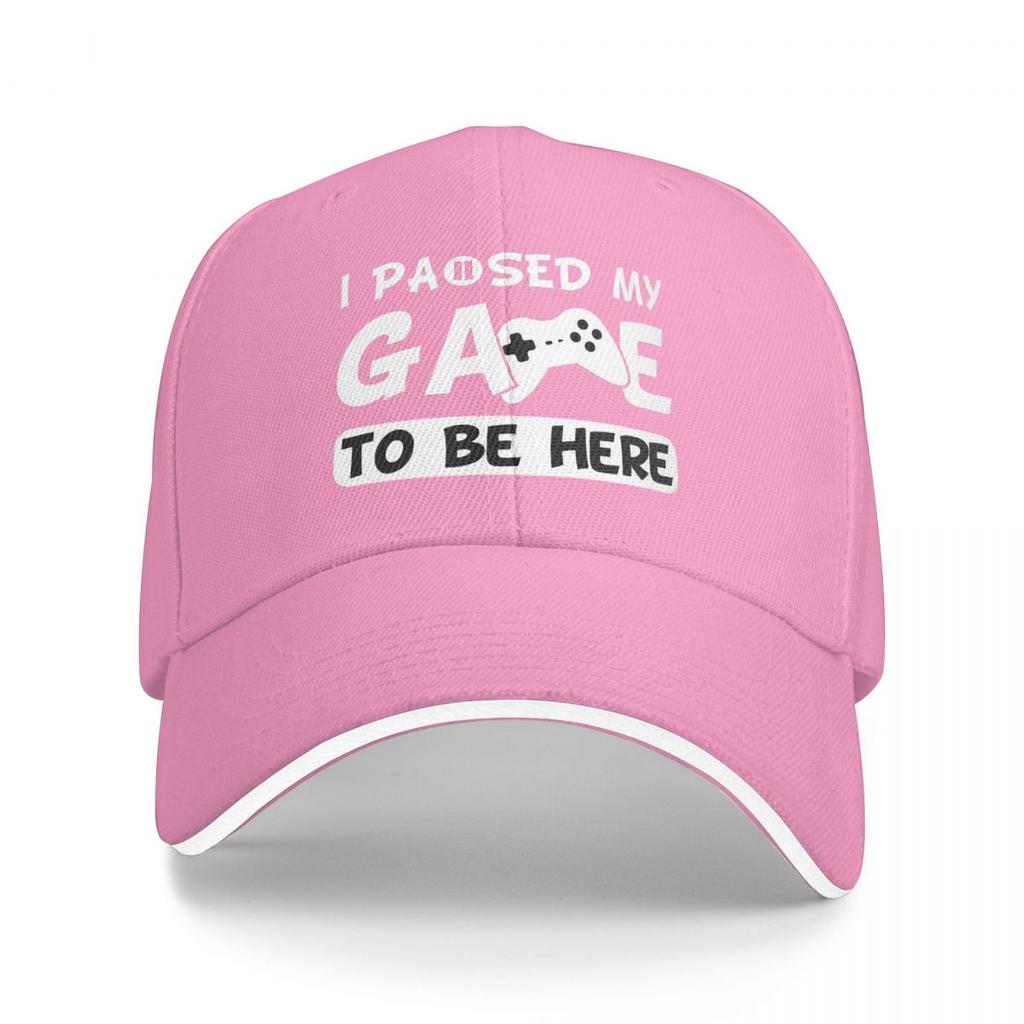 Ich habe mein Spiel pausiert, um hier zu sein Spielcontroller Baseballkappen Snapback Baseballmützen Atmungsaktiv Lässig Kappe Outdoor Unisex