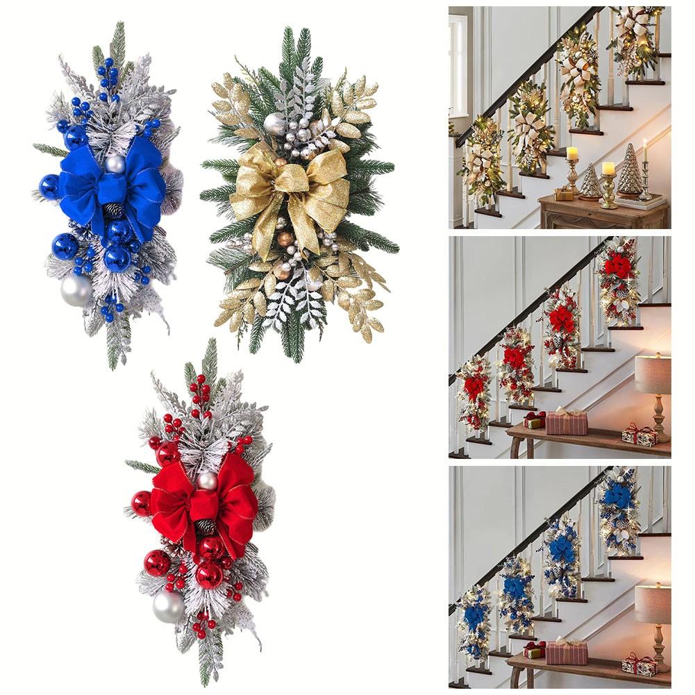 Stairs Bow Hanging Ornament Tree Ball Wreath Wreaths