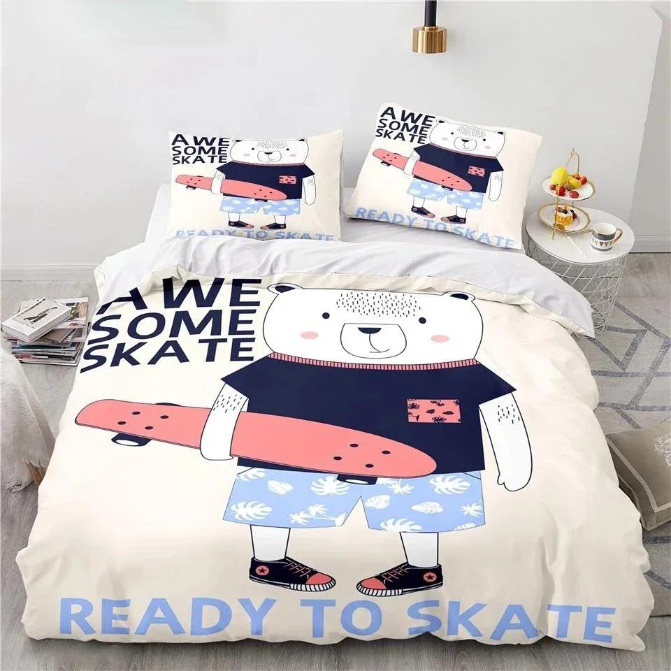 

Top For Cartoon Musical Monkey Bedding Set Duvet Cover Bedroom Comforter Covers Single Twin King Size Quilt Cover Home Textile 70x133cm 2pcs