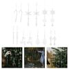 Clear Shatterproof Acrylic Snowflake Icicles Christmas Decorations With Reindeer For Home Party Tree