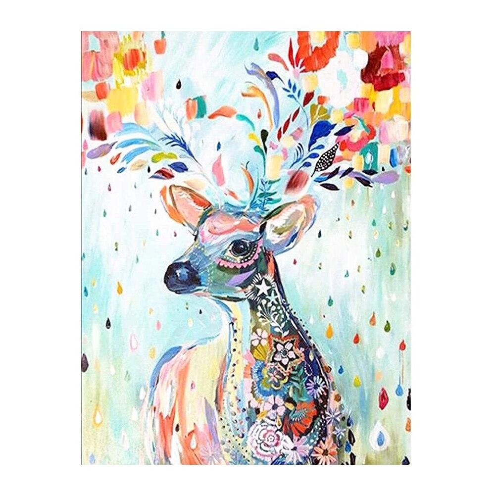 5D Diamond Embroidery Deer Animal Diamond Painting Decorative Painting Cross-stitch Diamond Decorative Wall Painting Mosaic Art