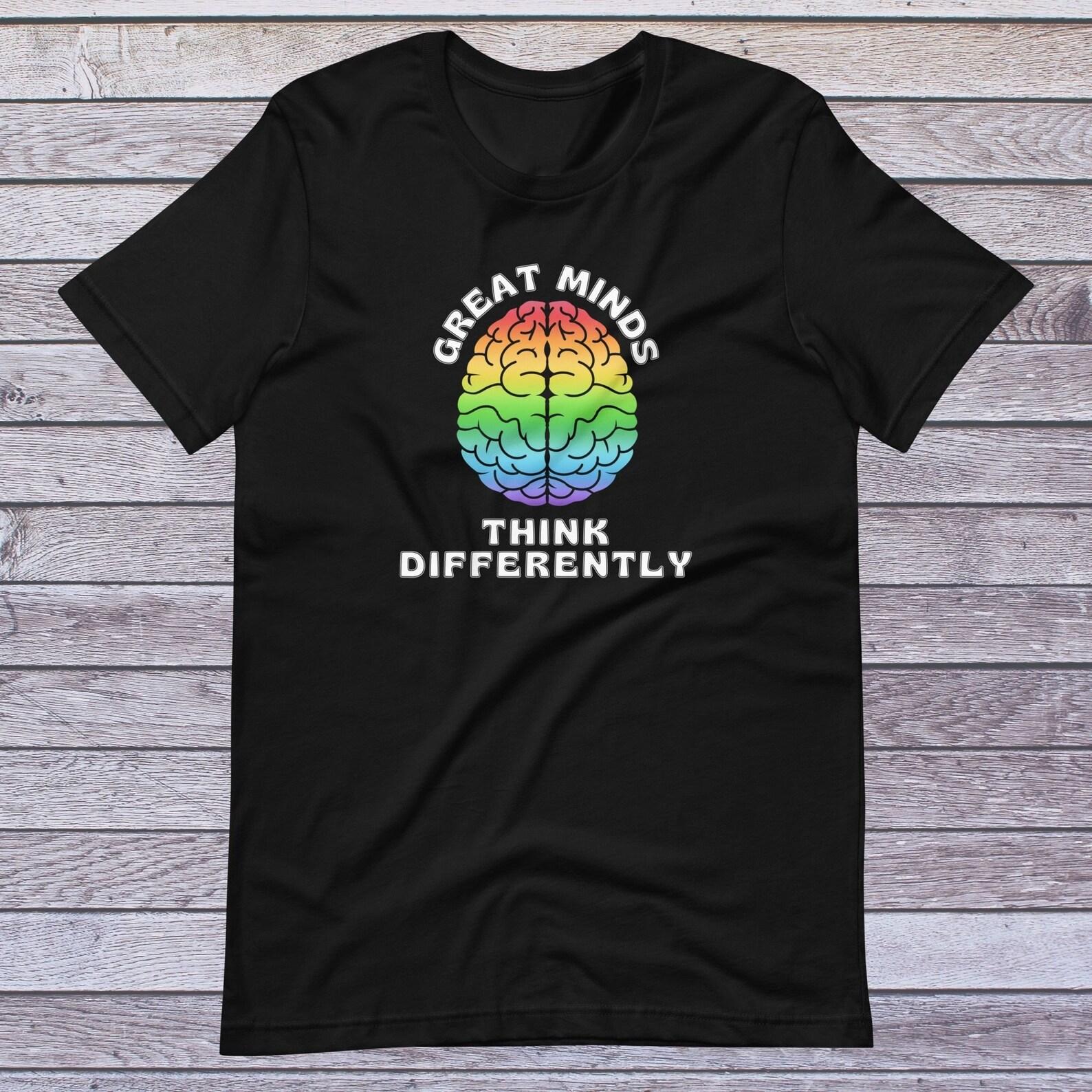 Neurodiversity Rainbow Brain T-Shirt – Mental Health Awareness XL