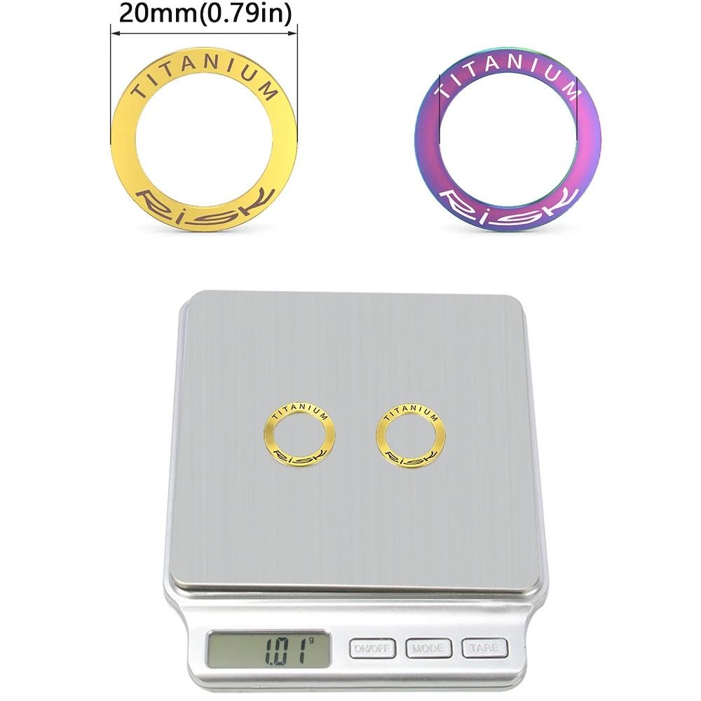 2PCS Titanium Bicycle Pedal Washer OD 20mm Bicycle Crank Protection Ring For Mountain Bike Road