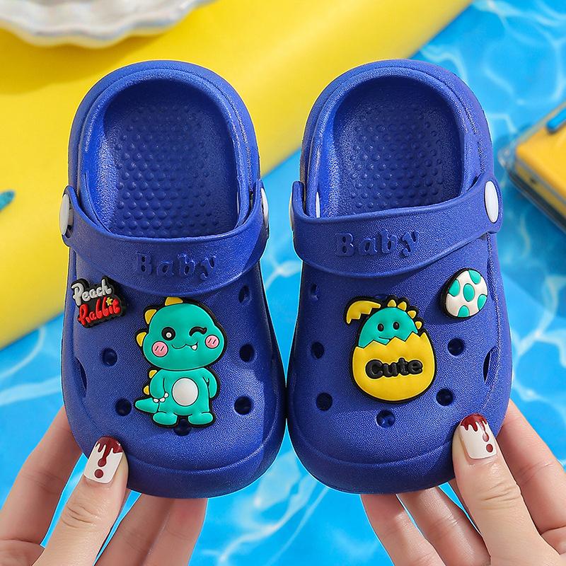 Girls' and Boys' Anti-slip Head Cover Soft-soled Baby Children's Shoes Flip-flops