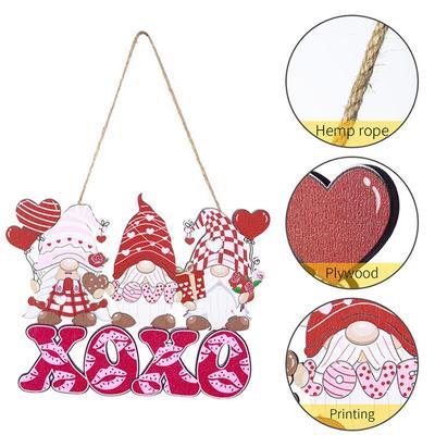 Valentine Tree Ornaments Pink Wooden Valentine's Day Decor Wooden Valentine's Day Decor Delicate and Cute for Doorways Windows