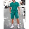 Completo Casual Estivo da Uomo Moda Streetwear da Uomo T-shirt Pantaloncini Set Due Pezzi Abbigliamento Sportivo Leggero Traspirante da Uomo
