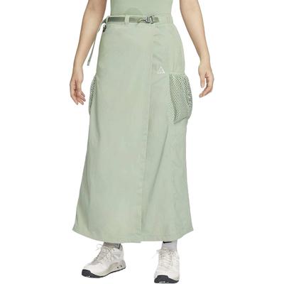 ACG Snögräs Logotyp Enfärgad Midi Casual Kjolar Damkjolar Horisont-Grön Berg-Vit FV7322-370