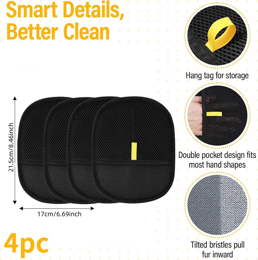 Electrostatic pet depilation gloves, gentle fur removers for dogs and cats, suitable for furniture, sofas, cars and clothes