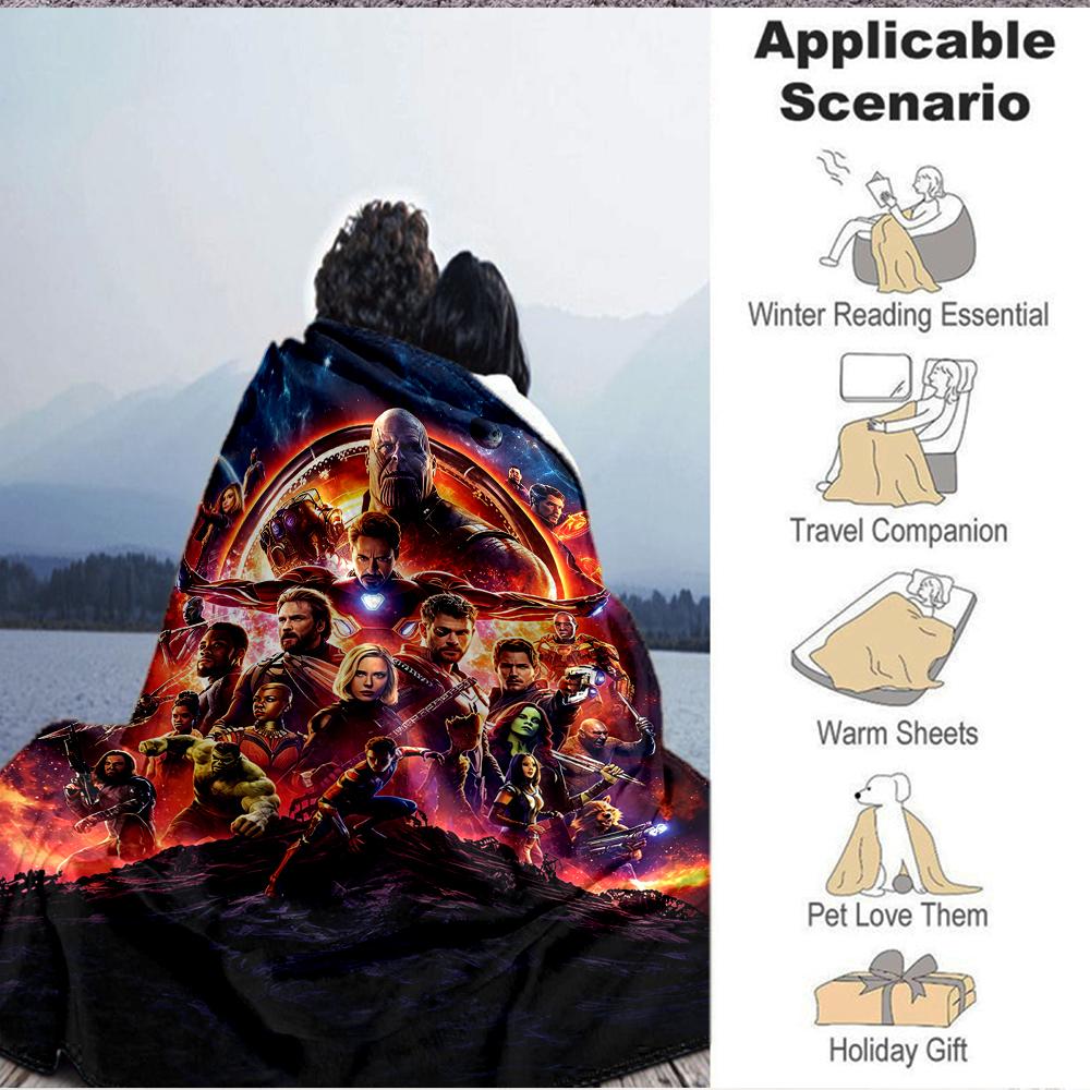 1Pc Avengers Infinity War Poster Blanket Soft And Comfortable Casual Warm Camping Travel Christmas Halloween Xmas Gift M924103