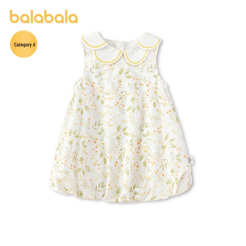 Balabala Baby Girls Sleeveless Floral A-line Princess Dress 66