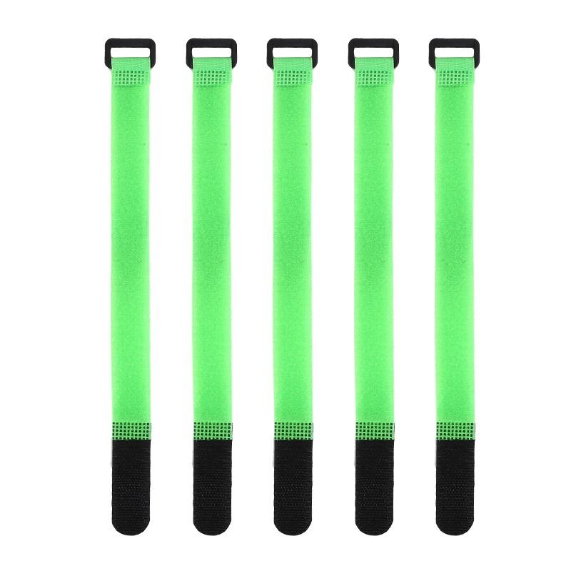 10Pcs/Set Reusable Fishing Rod Tie Holder Strap Suspenders Fastener Hook Loop Cable Cord Tie Belt Fishing Tackle Box Accessories