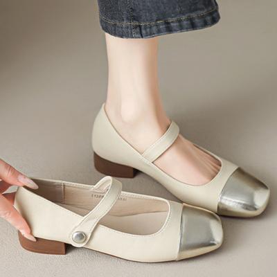 Mode Mary Jane 2025 Printemps Nouvelle Mode Talons Bas Décontracté Ballerines Chaussures Confortables Pour Femmes Extérieur Élégant Tempérament Femmes Ballerines