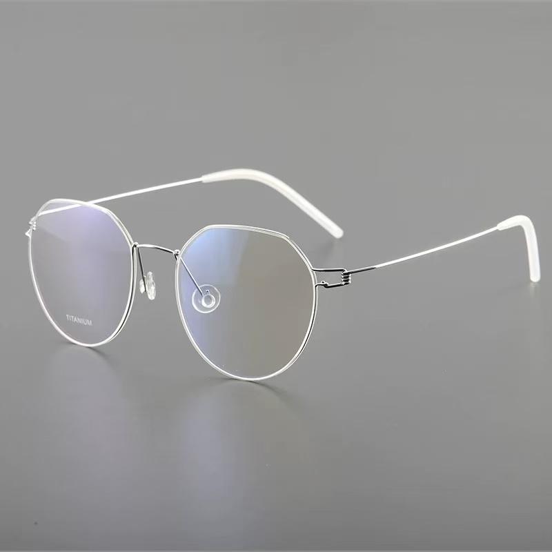 Denmark Oval Round Spectacle Frame Eyeglasses Ultralight Screwless Handmade Fashion Eyeglass Frame Men's Glasses Women Retro New