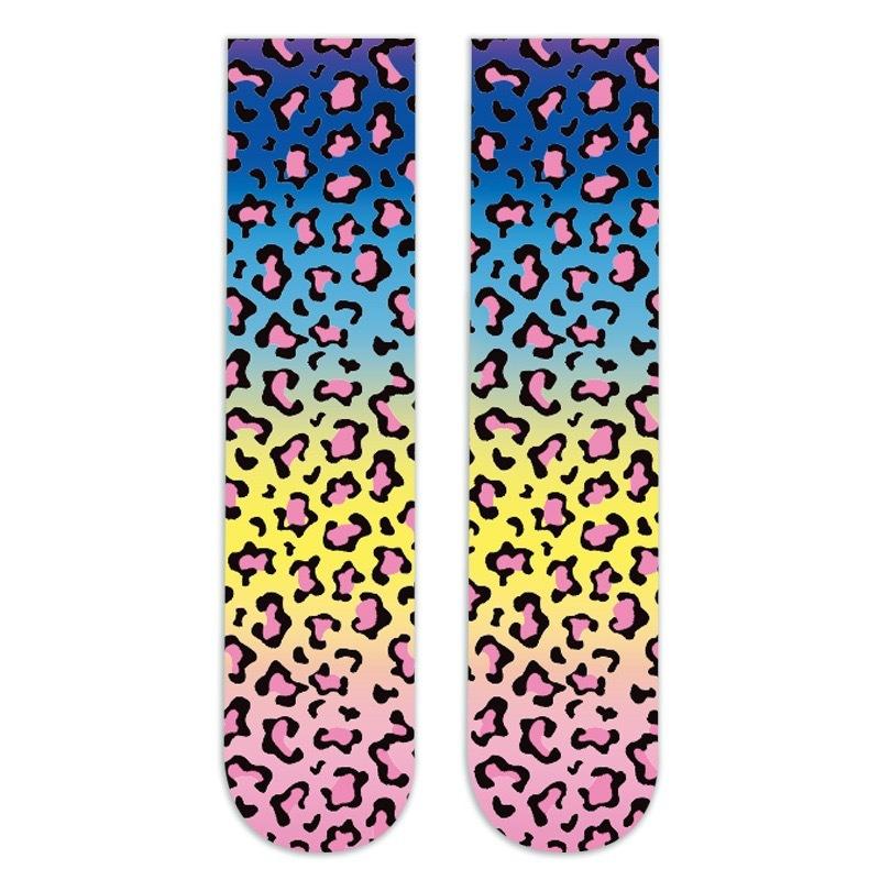 Role Playing Leopard Print Short Socks, Summer Single Shoes, Long Socks, High Elasticity,comfortable and Breathable Casual Socks