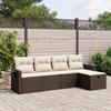 VidaXL Garden Lounge Set with Cushions 5 Pcs, Patio Sofas, Furniture Set, Outdoor Terrace Furniture, Brown 3263779