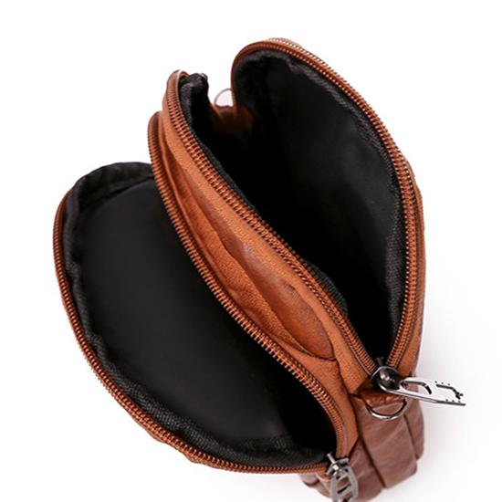 Vintage Umhängetasche, Handytasche, PU-Leder, Umhängetasche für Damen, Mini-Handtaschen