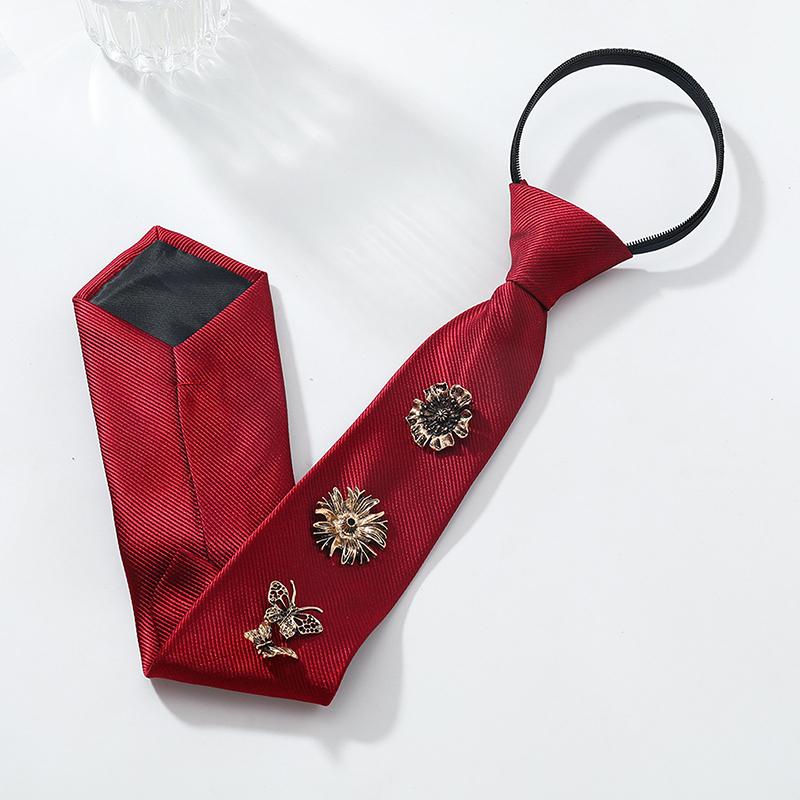 Versatile Flowers Butterfly Tie Luxury Design Shirt Tie Autumn Creativity Multi Element Splicing Accessories