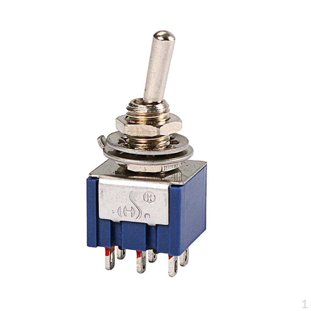 

1pc Alloy SPDT 6pin 2 Position 6V Latching Switch Toggle
