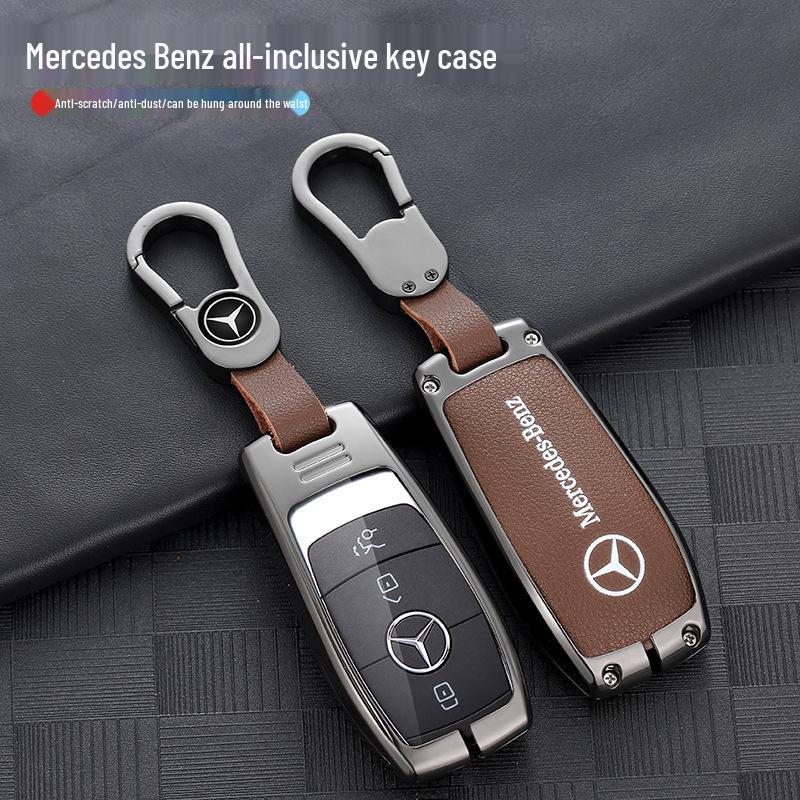 Mercedes-Benz E-Class Leather Key Cover for E300, E260L, C260, GLC300L, and GLE.