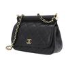 Chanel Grain Calfskin Crossbody Bag, Shoulder Bag Women's Black AP3008-B09159-94305