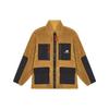 Men's New Balance Contrasting Colors Pocket Reversible Stand Collar Lamb's Wool Jacket Brown AMJ21349-INC