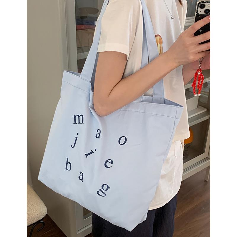 Korean version of casual large-capacity underarm bag women's 2025 new simple letter print tote bag versatile shoulder bag