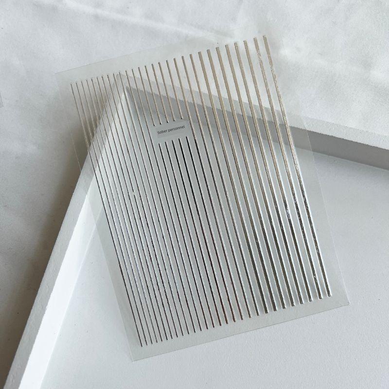 

Men s Nail Stickers One Silver (sticker only)