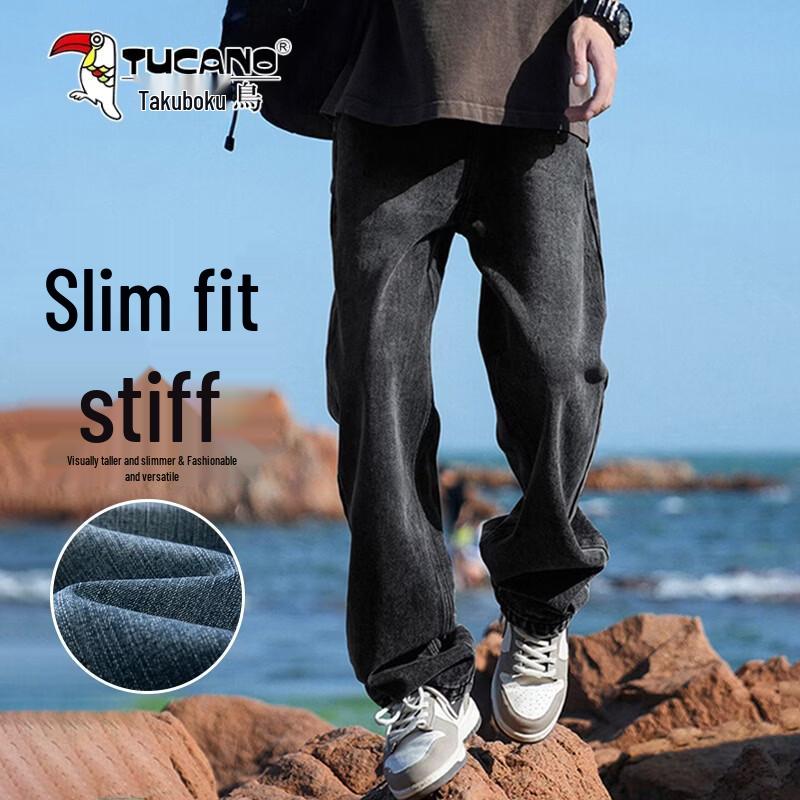 TUCANO Men s Loose Straight Leg Casual Jeans 3XL