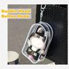 Colorful Transparent Protector Case Organizer Box For 17Cm Plush Dolls Outdoor Display Bag With Keychain Doll Accessories