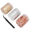 3pcs Imitation Gold Foil Flakes Glitter Nail Copper Leaf DIY Manicure Silver Foil Paper