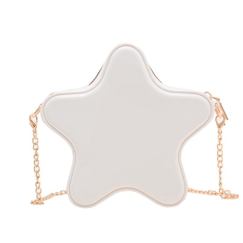 Cartoon Star Shaped Evening Clutch Bag with Strap Party Designer Style Shoulder Purse Children Jelly Clutch Handbag Candy Colors