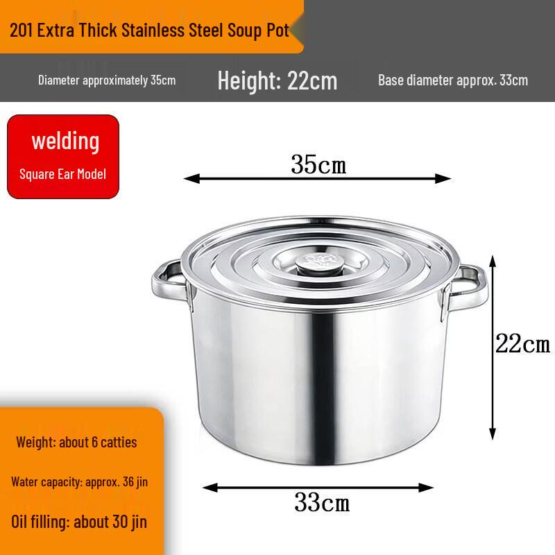 JPHZNB Extra Thick Stainless Steel Multi-purpose Bucket with Lid