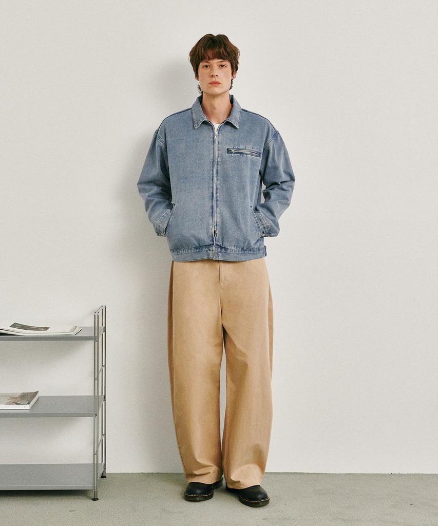 GLW Cotton Curved Pants Beige